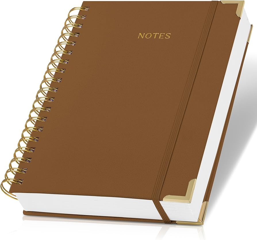 Aesthetic Thick Spiral Notebook Journal For Women in B5 Format - Stylish Linen Hardcover College ... | Amazon (US)