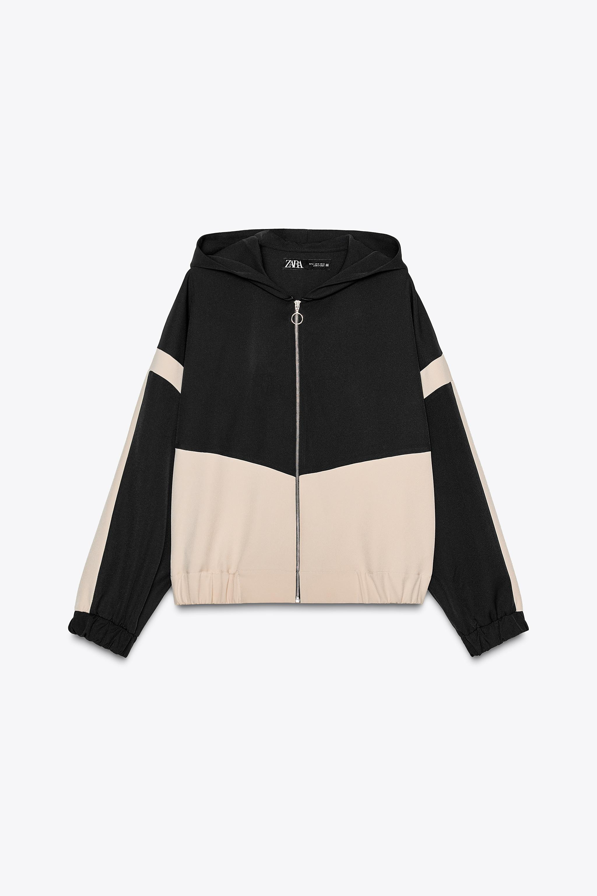 COLOR BLOCK HOODED JACKET | Zara US