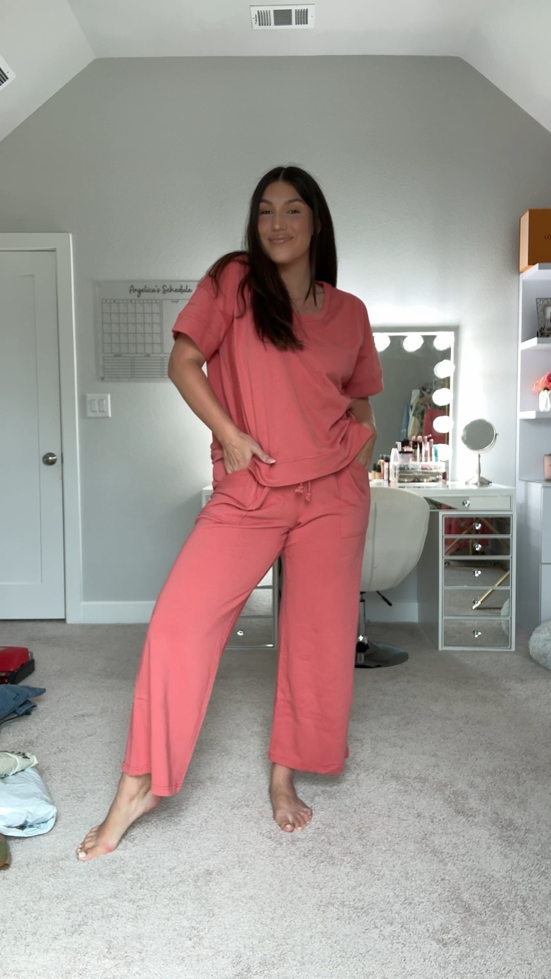 Cutest and COMFIEST travel set!😍 wearing this on our flight to Cali next week for sure❤️

Loungewear, travel outfit, travel set, athleisure, matching set, summer outfit

#LTKSummerEdit #LTKMidsize #LTKTravel