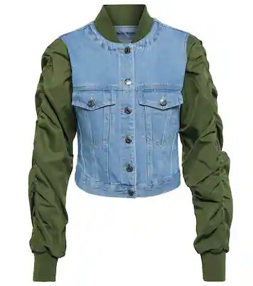 Emelia denim-paneled bomber jacket | Mytheresa (US/CA)