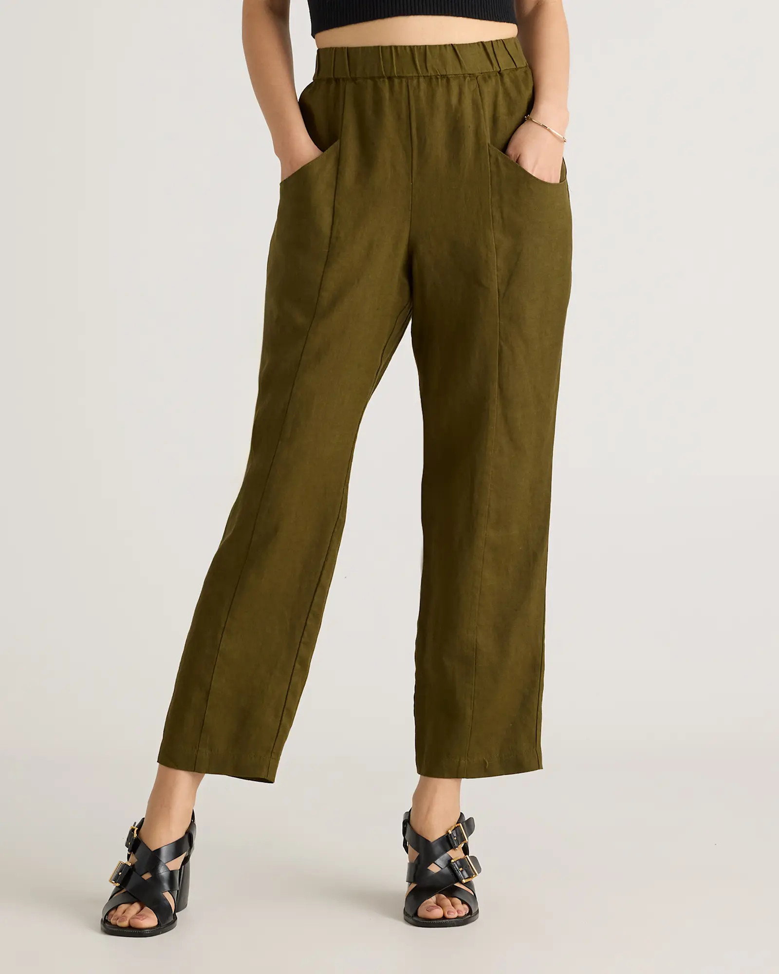 100% European Linen Tapered Ankle Pants | Quince