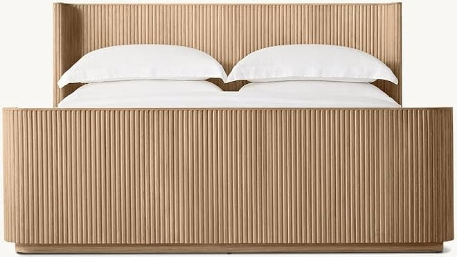 PUREWOOD Solid Wood King Bed Frame with Headboard \u2013 Modern Platform Bed, Heavy Duty Wooden B... | Amazon (US)