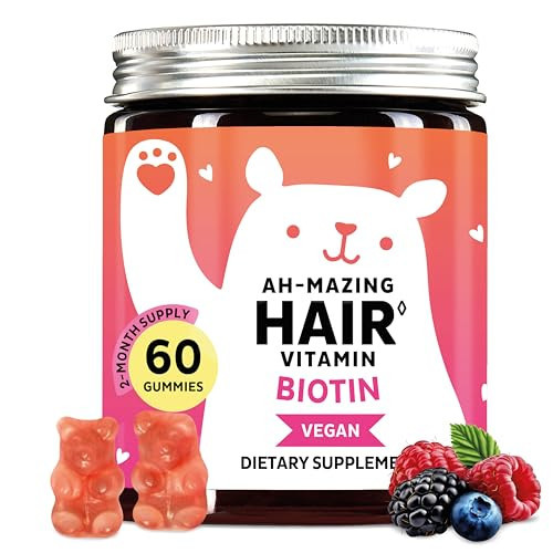 Biotin Gummies for Hair, Skin & Nails. 5,000 mcg High Potency Vegan Vitamins for Faster Hair Growth, Stronger Nails & Healthy Skin. with Vitamins C & E, 60 Gummies | Amazon (US)