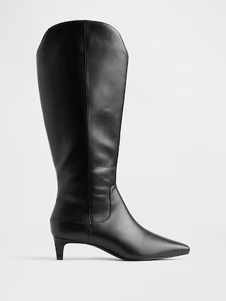 Kitten Heel Pointy Knee High Boots | Gap (US)