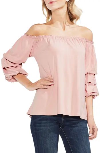 Women's Vince Camuto Off The Shoulder Tiered Top | Nordstrom