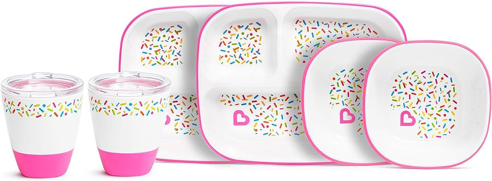 Munchkin® Splash™ Toddler Feeding Supplies Set, Includes Divided Plate, Bowl and Open Cup, Pin... | Amazon (US)