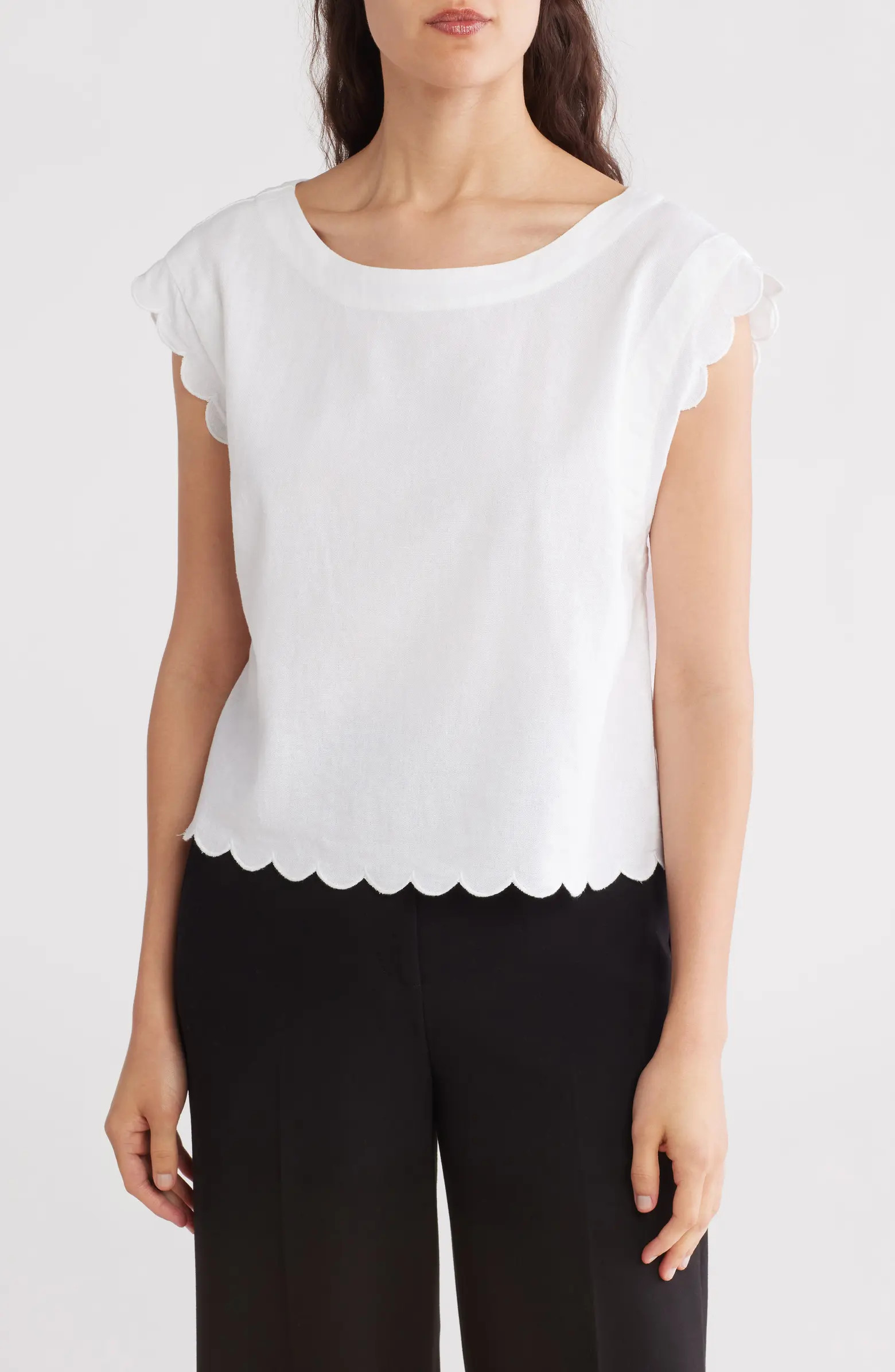 Scalloped Crop Tank | Nordstrom Rack