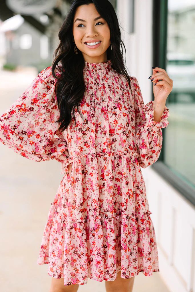 Just In Case Natural Floral Dress | The Mint Julep Boutique