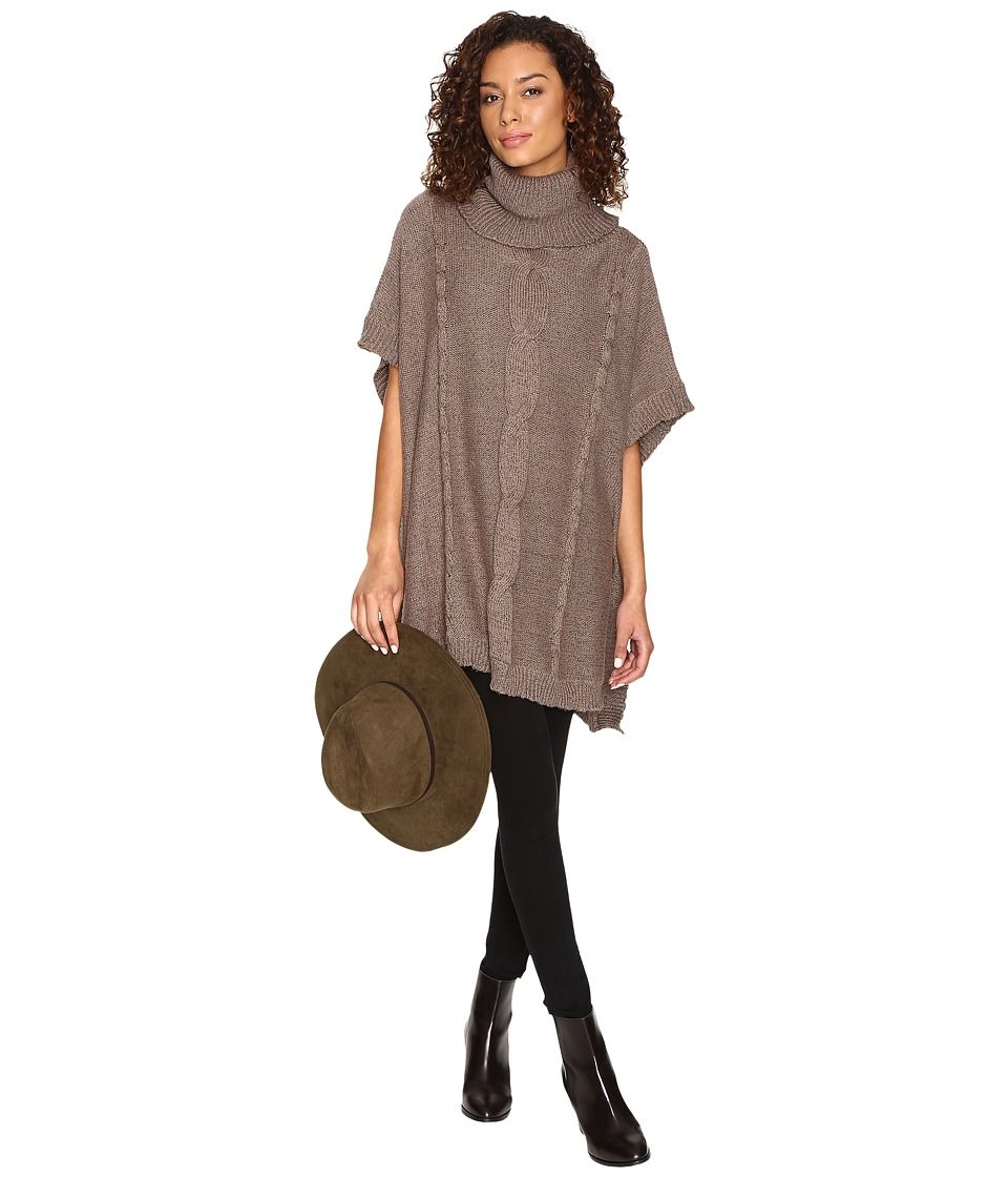 Jack by BB Dakota - Keandre Marled Cable-Knit Poncho (Stone Brown) Women's Clothing | Zappos