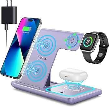Charging Station for Multiple Devices, Wireless Charger 3 in 1, Wireless Charging Staion for iPho... | Amazon (US)