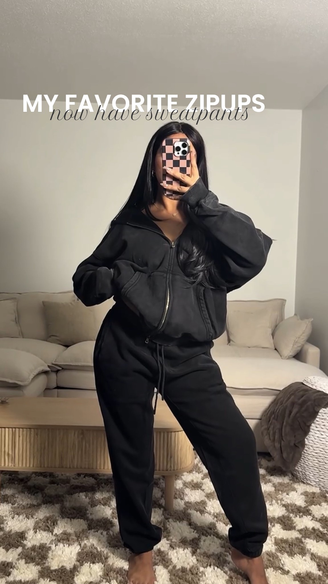 My fave ever zipups now have matching jogger sweatpants!! So worth the splurge! 5'4 135, wearing size M in both 🖤

#LTKSaleAlert #LTKootd #LTKFindsUnder100