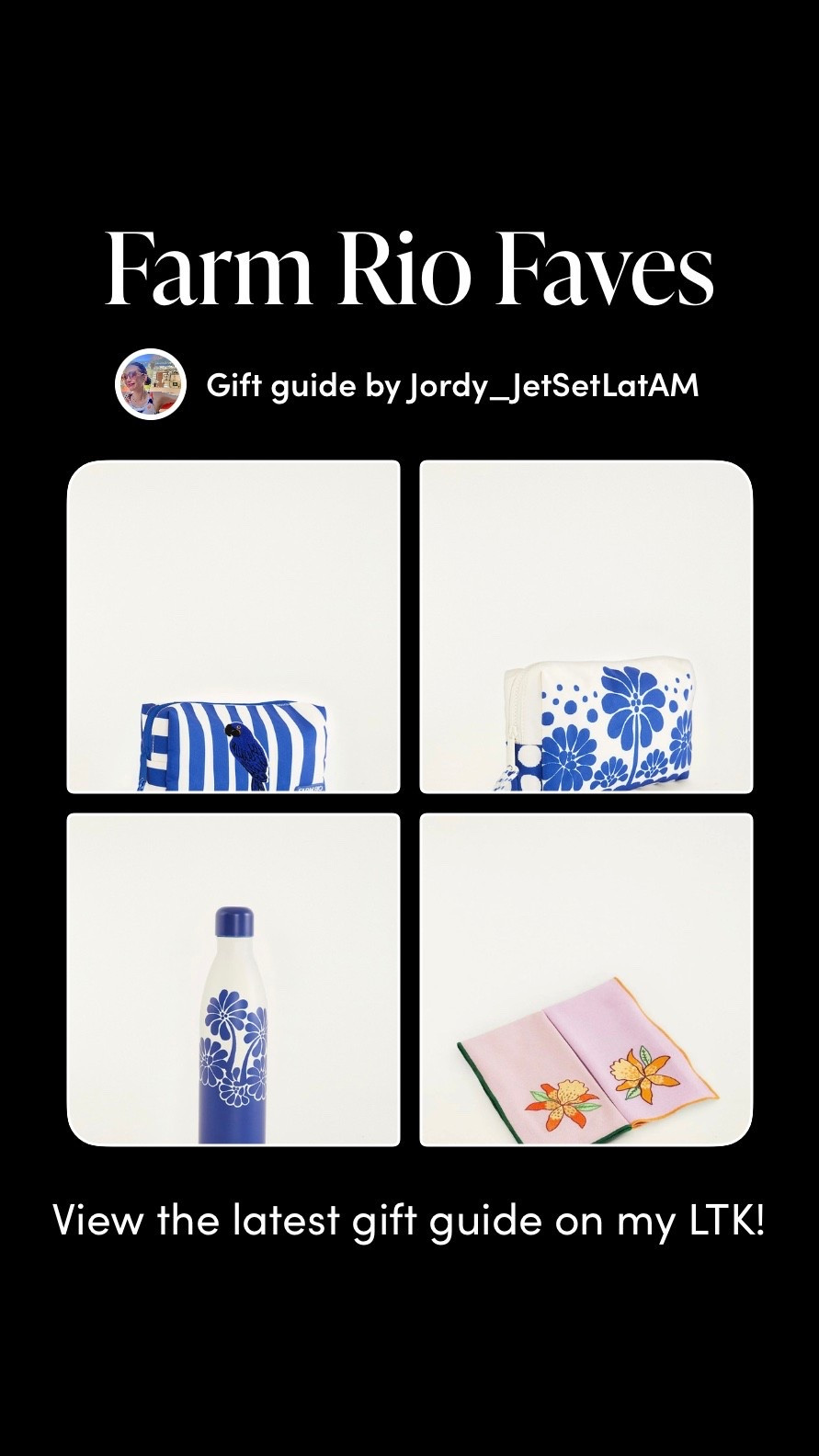 A curated Jet Set LatAM edit of Farm Rio favorites — vibrant accessories, playful prints, and joyful everyday essentials inspired by Brazilian color and creativity. Perfect for gifting, travel, and anyone who loves bold, feel-good design. Save this guide for colorful holiday inspiration.

#LTKGiftGuide #LTKCyberWeek #LTKHoliday