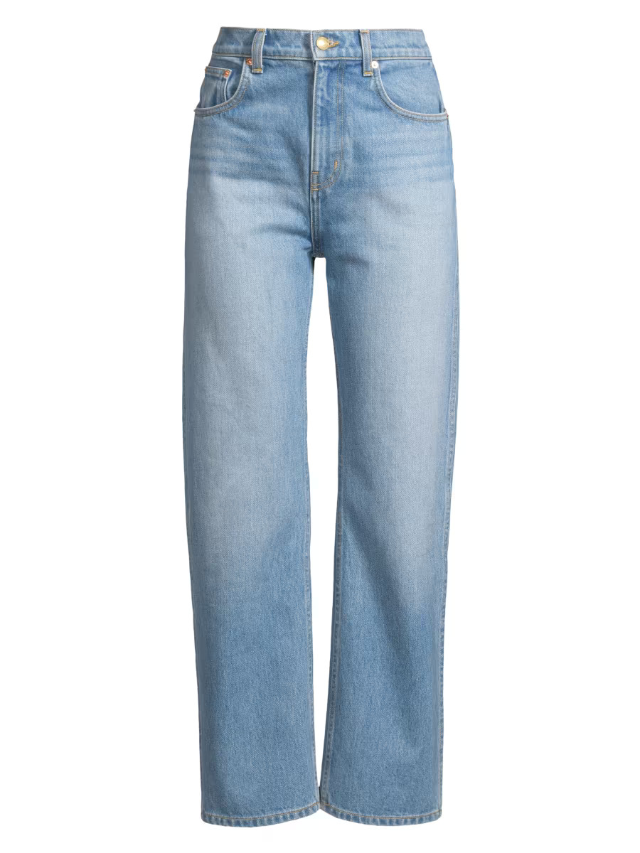 Classic High-Rise Crop Wide-Leg Jeans | Saks Fifth Avenue