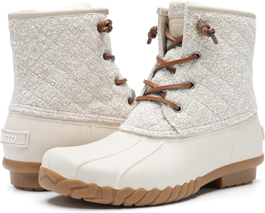 STQ Duck Boots for Women Waterproof Winter Boots Quilted Snow Boots | Amazon (US)