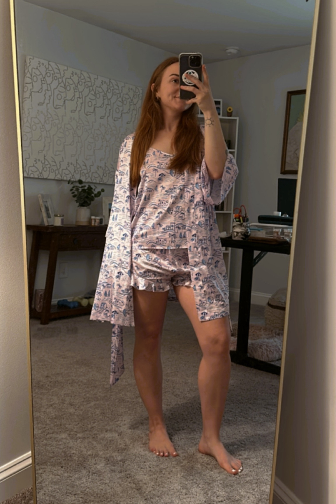 One thing about me, the older I get the more I LOVE a pj set!
This is a silky set from Vestique, I have a few pairs of their pajamas. I typically get a small in tops, large in bottoms. I feel that gives me the best fit without being too big or small! 
If you’re between sizes, I recommend sizing up 🩷 

Sizing:

Top & robe: small
Shorts: medium 

#LTKSummerSales #LTKFindsUnder50 #LTKStyleTip