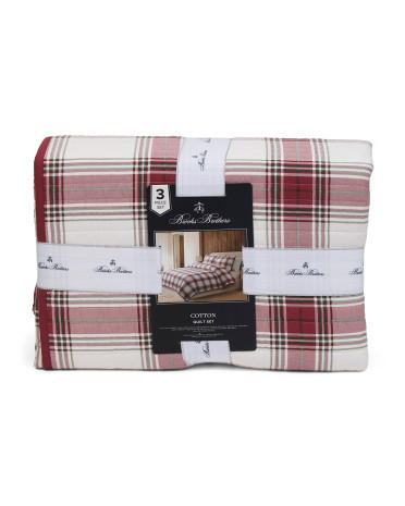 3pc Luella Plaid Quilt Set | TJ Maxx