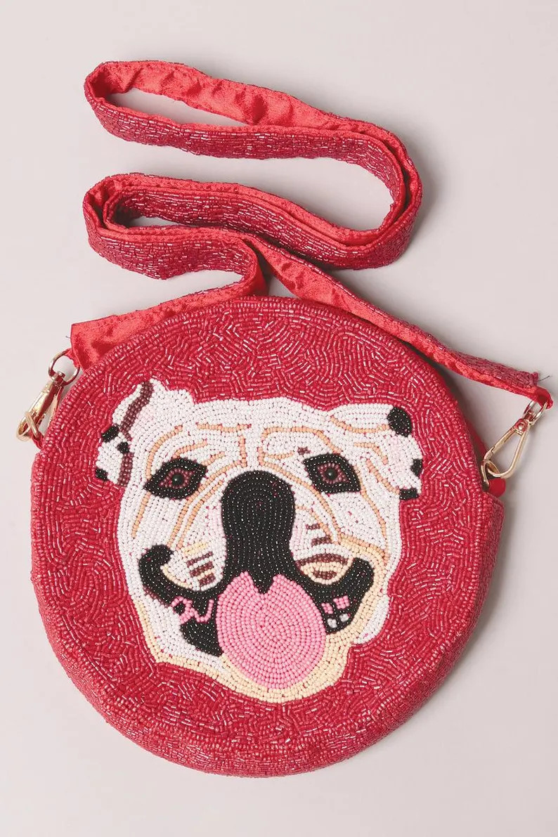 Beaded Bulldog Crossbody / Red Crossbody Purse - Etsy | Etsy (US)