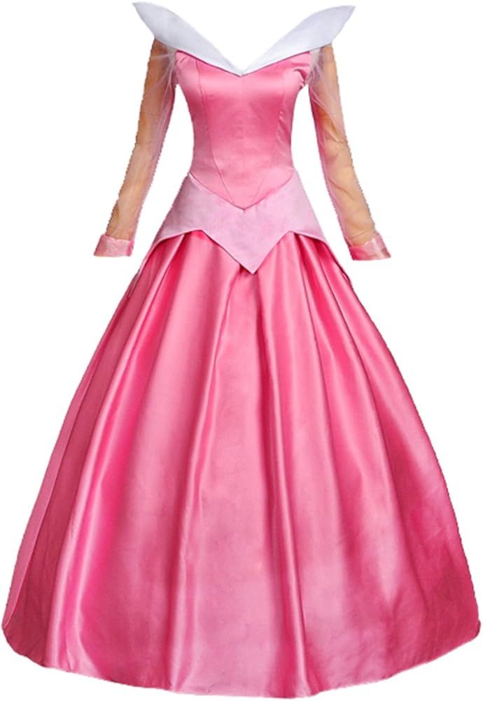 Angelaicos Womens Satin Princess Dress Halloween Cosplay Costume | Amazon (US)