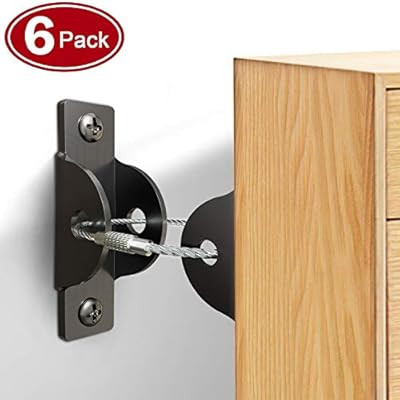 SYOSIN Furniture Straps (6 Pack) for Baby Proofing, Metal Child Proofing Furniture Anchors, Secur... | Amazon (US)