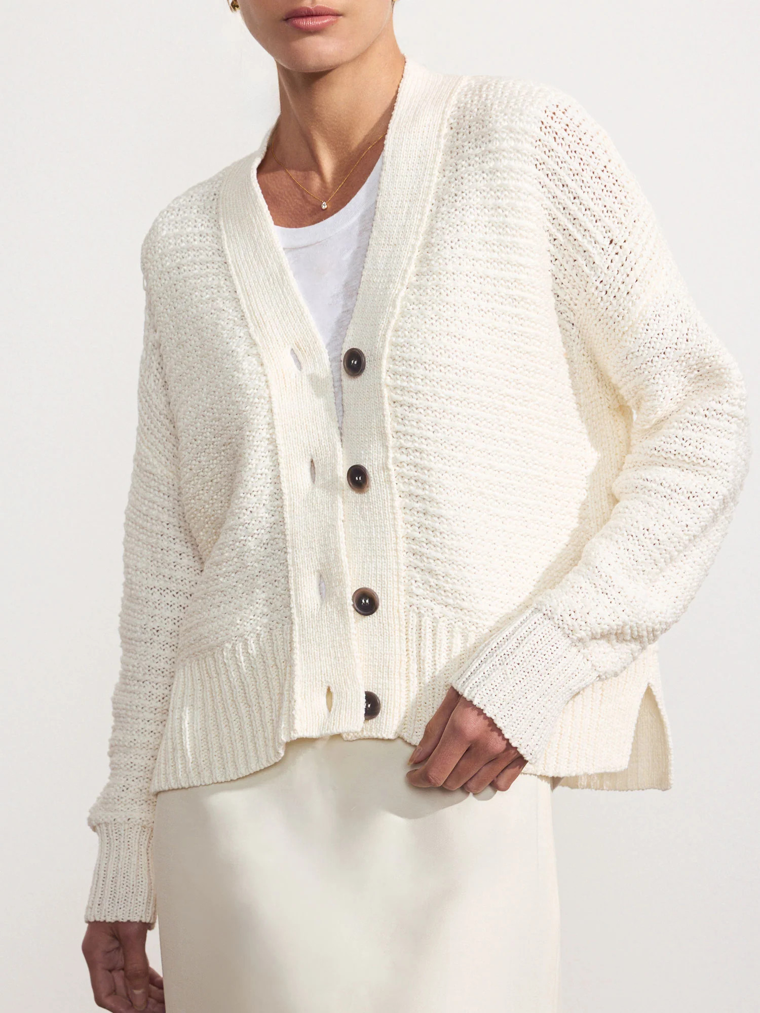 Brochu Walker | Women's Sia Cardigan in Salt White | Brochu Walker
