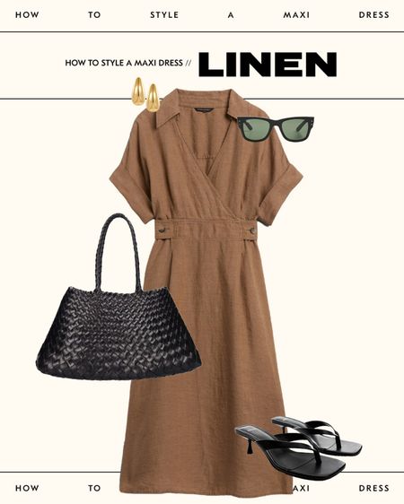 Linen maxi dress 