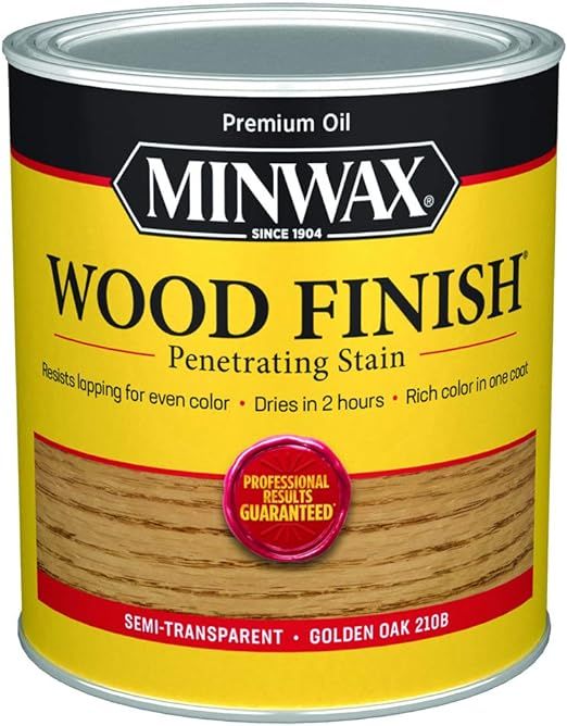 Minwax 70001444 Wood Finish, Golden Oak Stain, Quart | Amazon (US)