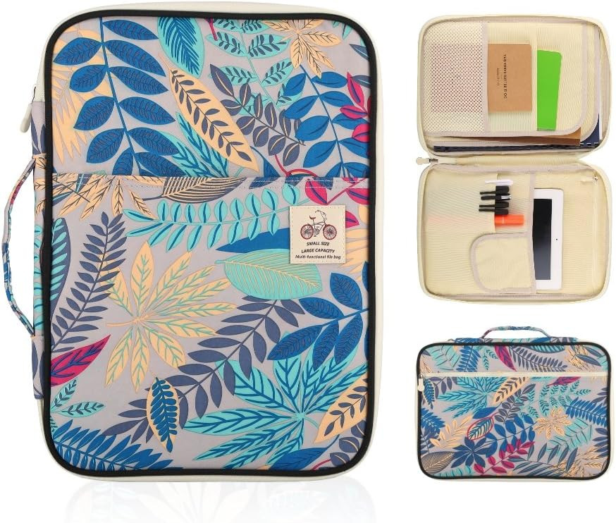 YOUSHARES A4 Documents Bag Portfolio Organizer Holder - Multifunctional Travel Pouch Handy Zipper... | Amazon (US)