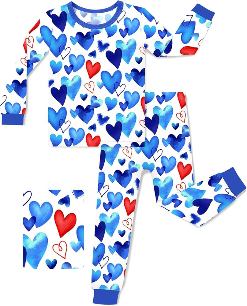 Bamboo Viscose Toddler Pajamas Boys Girls Baby 12M-8Y Pjs Sets Kids 2pcs Long-Sleeve Snug fit Sle... | Amazon (US)