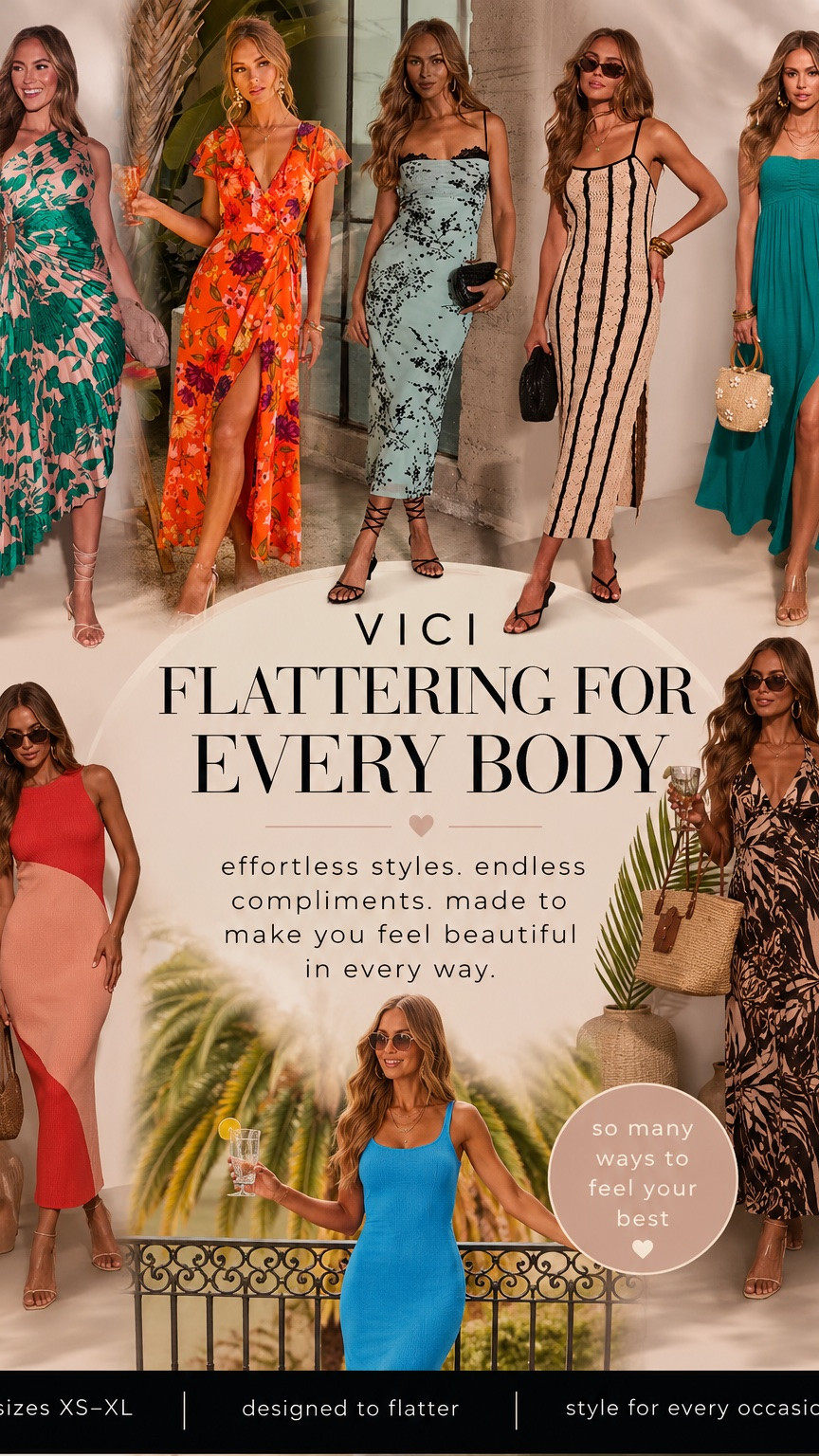 Flattering, confidence-boosting, and made to make you feel GOOD 🤍✨

VICI understood the assignment with these finds because every single piece hugs in the right places, flows where you want it to, and gives effortless “she looks GOOD” energy 😍 From vacation nights to weddings, brunch, date night, and everything in between… these are the kinds of dresses that make getting dressed actually fun again.

And can we talk about these COLORS + silhouettes?! Absolute show stoppers 🔥

Linked all my favorites on my LTK ✨ @VICI 

#vici #flatteringdresses #summerstyle #vacationoutfits #dressinspo

#LTKSaleAlert #LTKPetite #LTKMidsize