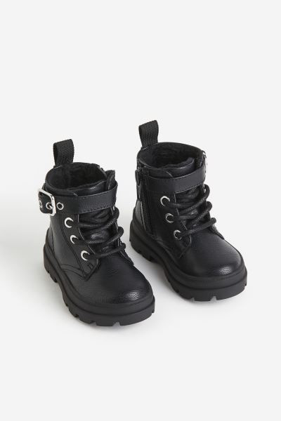 Warm-lined lace-up boots | H&M (US + CA)