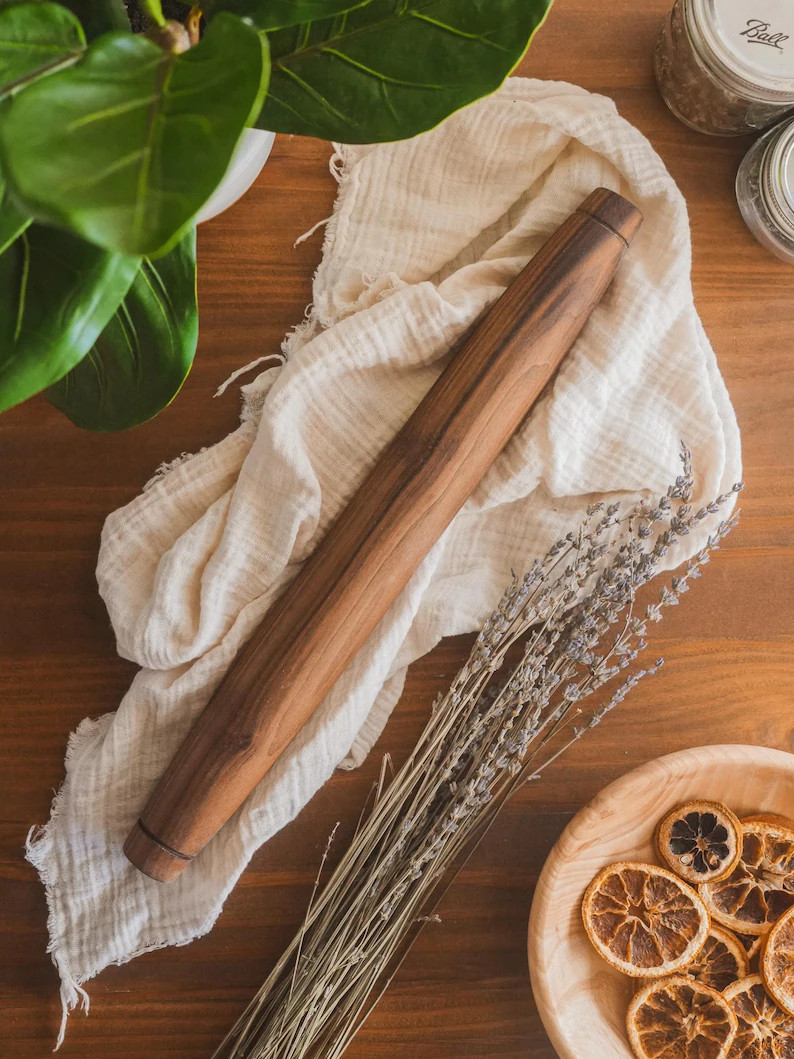 16" French Style Black Walnut Wooden Rolling Pin \u2013 Handmade Wood Baking Tool - Etsy | Etsy (Global)