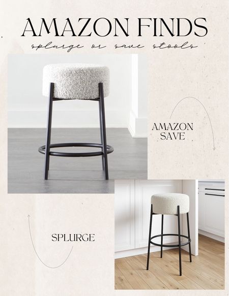 Splurge or save barstool. Budget friendly furniture finds. For every budget. Amazon deals, home interiors, organization, aesthetic finds, modern home, decor.

#LTKhome #LTKFind #LTKstyletip