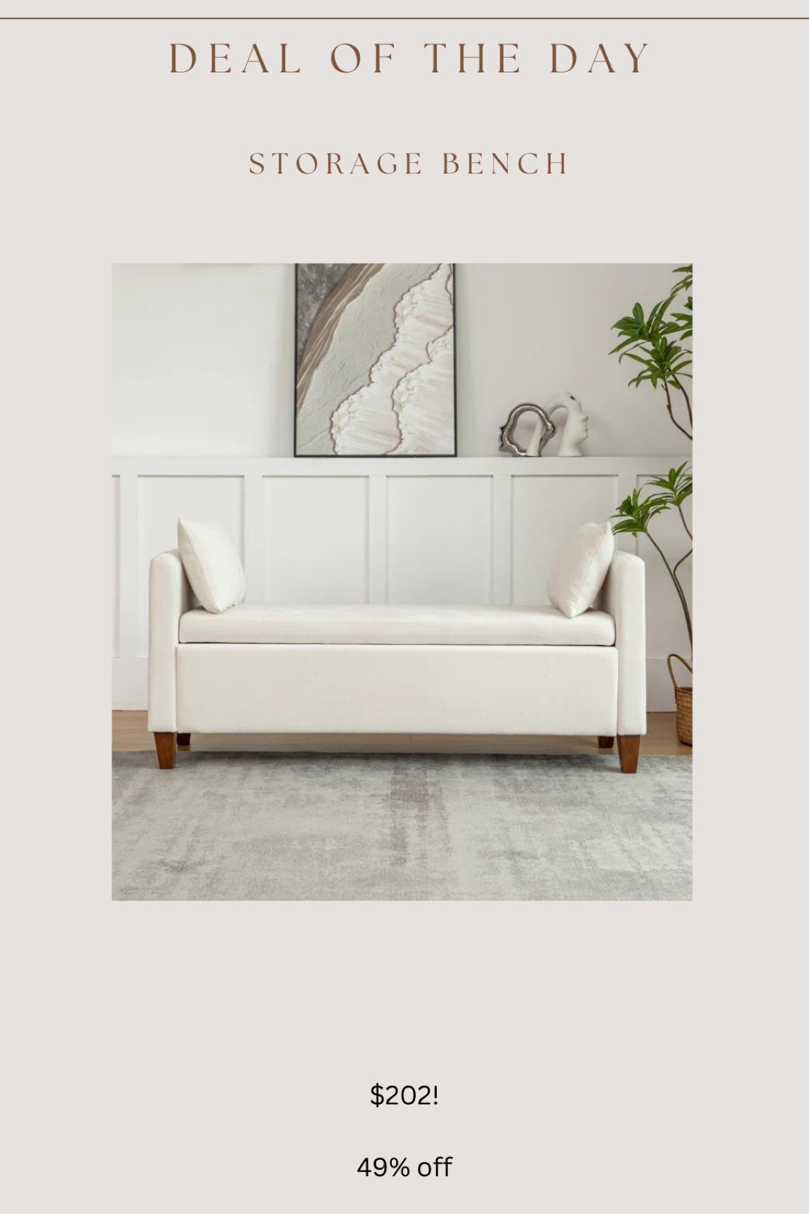 New storage bench find!!! Absolutely gorgeous & such a great price for this style 🙌🏻🙌🏻🙌🏻

#LTKStyleTip #LTKHome #LTKSaleAlert