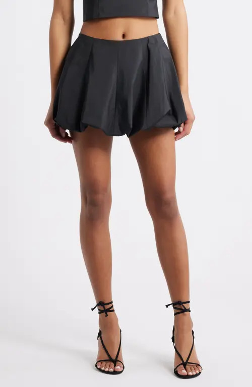 LoveShackFancy Georgeanne Bubble Miniskirt in Black at Nordstrom, Size 12 | Nordstrom