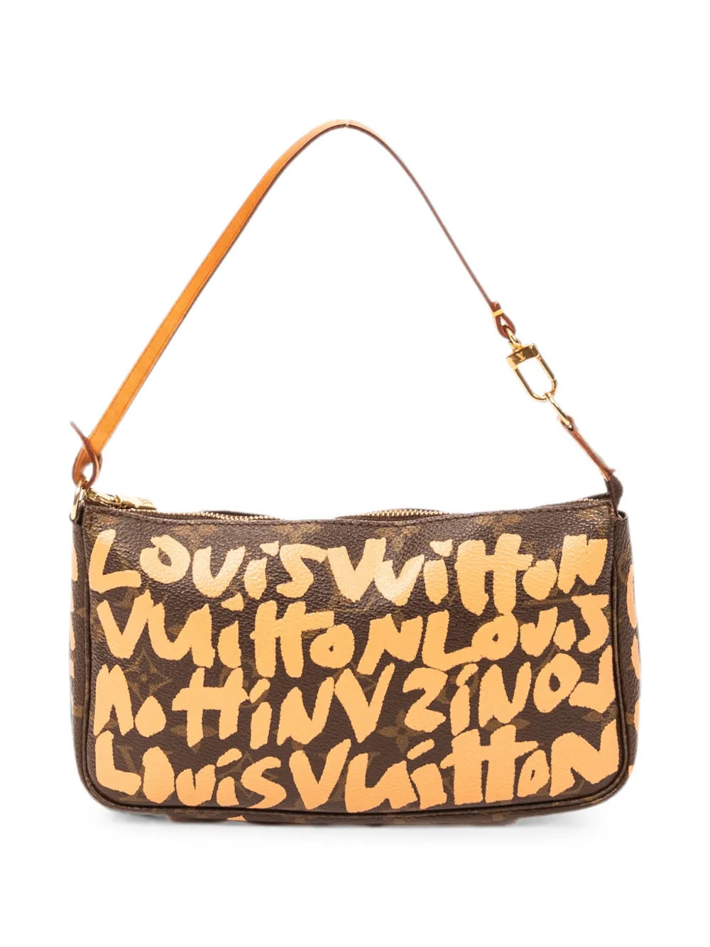 Louis Vuitton Pre-Owned monogram graffiti pouch - Brown | Farfetch Global