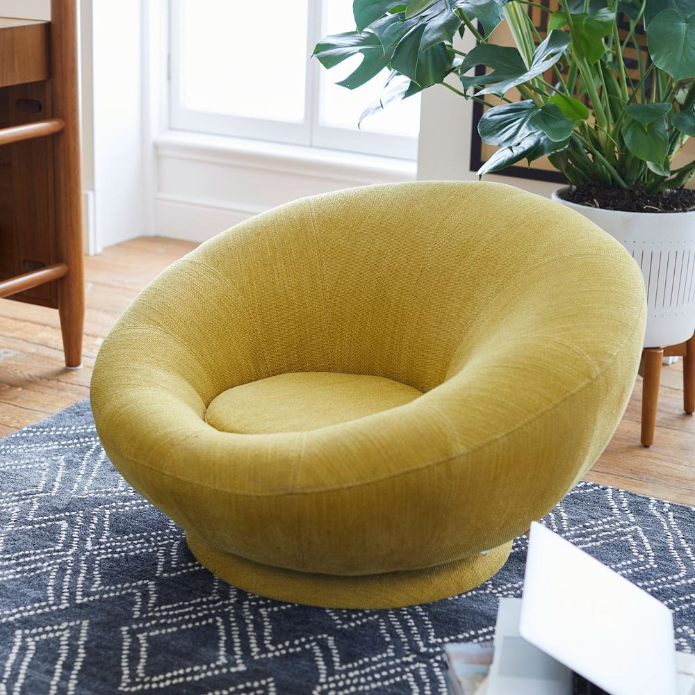 Petite Groovy Swivel Chair | West Elm (US)