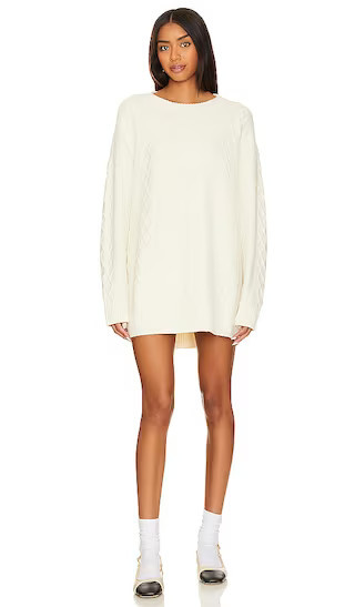 Canyon Tunic in Cream Fuzzy Knit | White Sweater Dress | Casual Fall Outfits | Italy Fall Outfits | Revolve Clothing (Global)