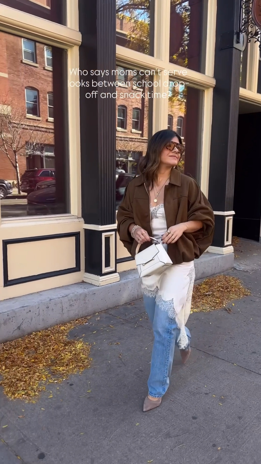 The viral lace trim top/dress via Zara! Finally have it and it’s worth the hype! It’s so pretty and chic! Love how it looks with jeans n 
Top size small
Jeans size 25
Jacket size 25

#LTKHoliday #LTKCyberWeek #LTKSaleAlert