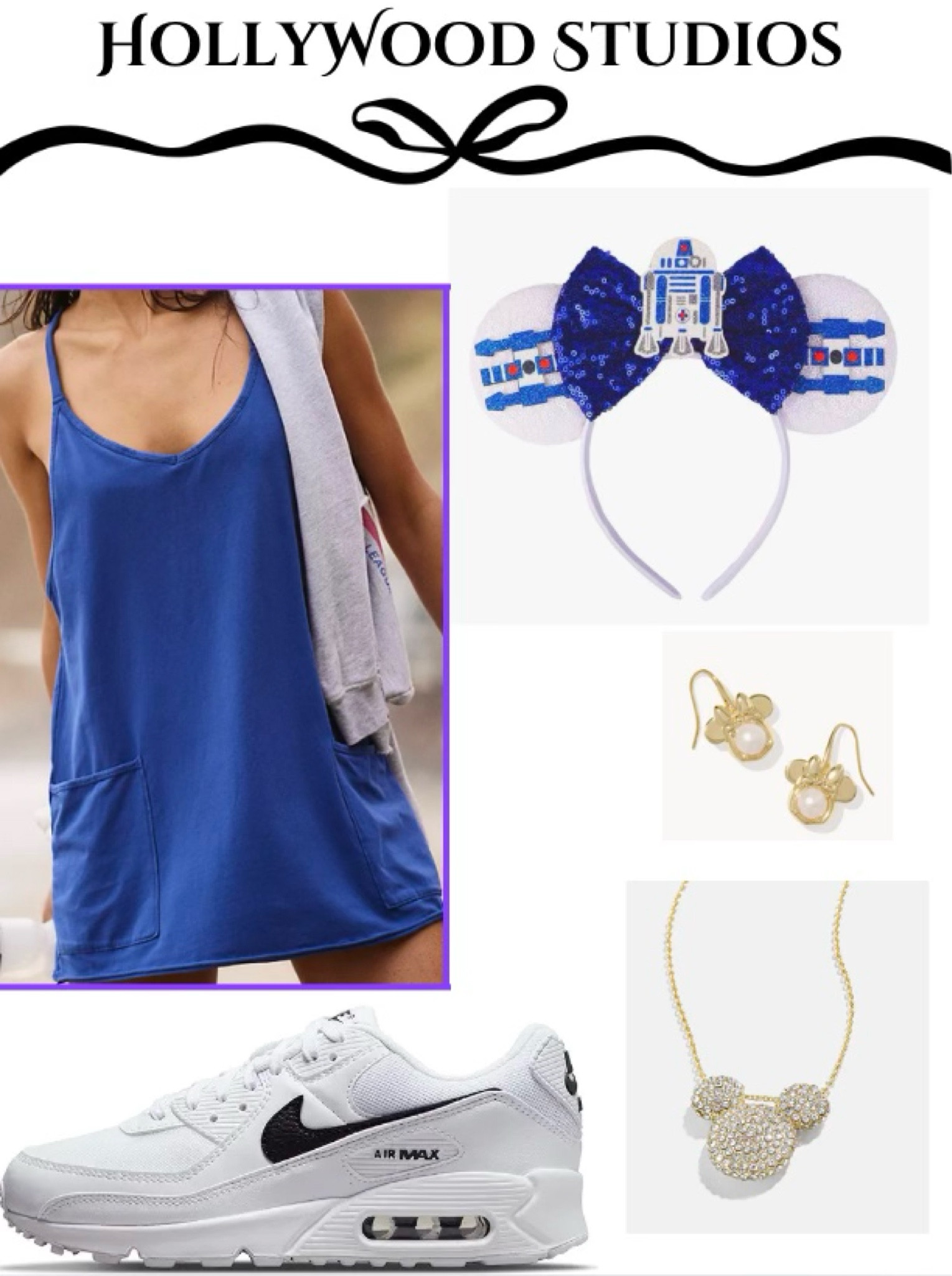 The cutest Hollywood studios outfit.   Free People hot shot dress and R2D2 Mickey ears🤩💙

#LTKActive #LTKStyleTip #LTKSeasonal