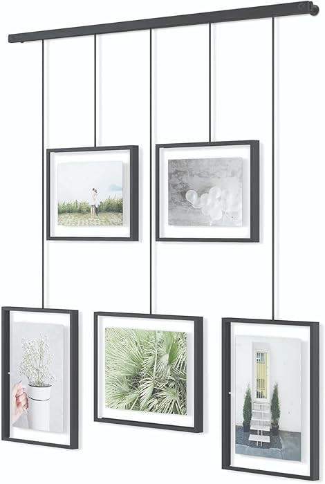 Umbra Exhibit Picture Frame Gallery Set, Adjustable Wall Collage Displays Five Photos (Two 4x6 an... | Amazon (US)