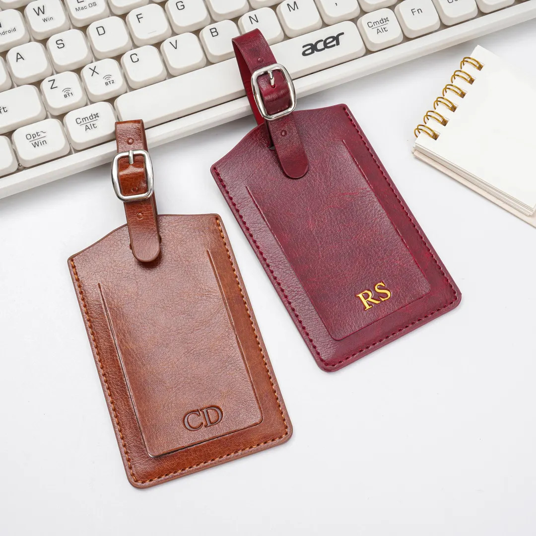 Custom Leather Luggage Tag, Embossed Initials Travel Tag, Best Man Gift, Groomsmen Proposal, Wedd... | Etsy (US)
