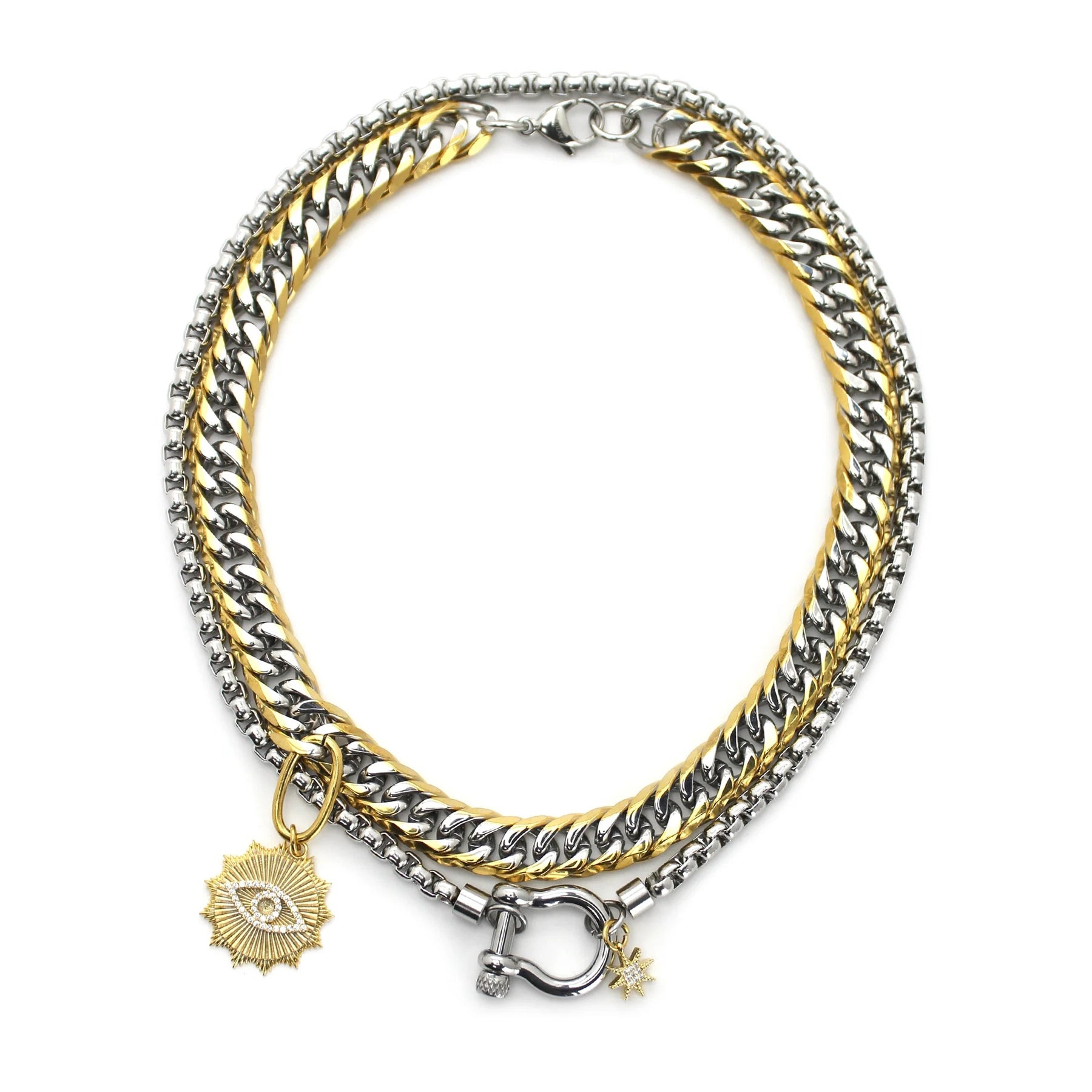 HERRADURA EYE LAYERED NECKLACE | Artizan Joyeria