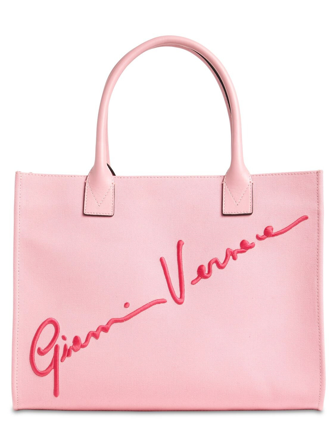 SIGNATURE EMBROIDERY CANVAS TOTE BAG | Luisaviaroma