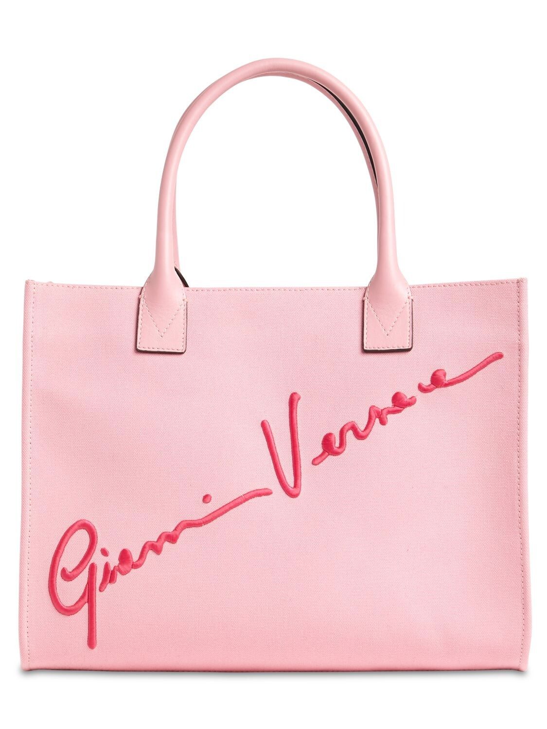 SIGNATURE EMBROIDERY CANVAS TOTE BAG | Luisaviaroma