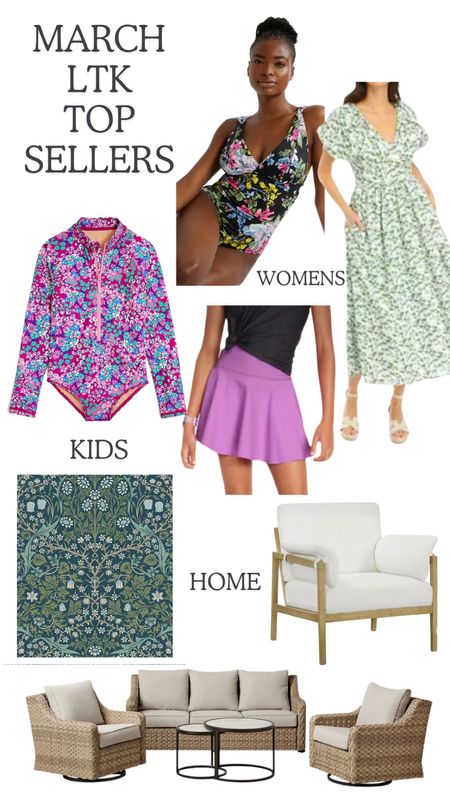 March Top Sellers 

Spring Outfit Kids Outfit Home Patio Living Room Bedroom Wallpaper Swim Kids Swim 