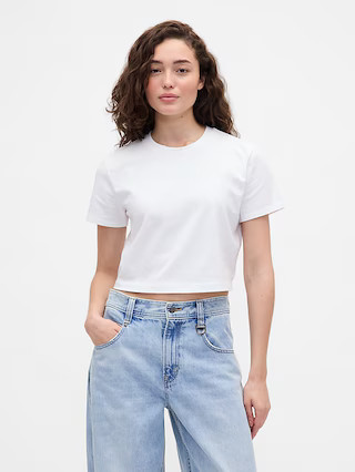 Gap × BÉIS Organic Cotton VintageSoft Crop Graphic T-Shirt | Gap (US)