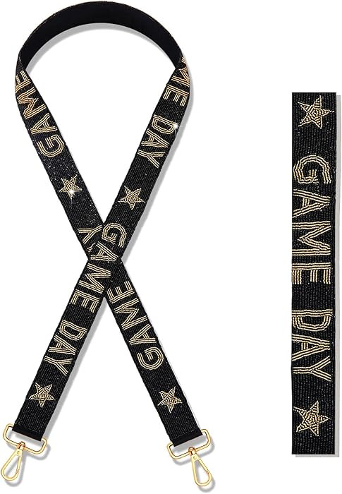 Game Day Purse Straps Replacement Crossbody Wide Shoulder Straps Beaded Football Team Purse Strap... | Amazon (US)