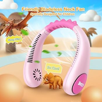Kids Neck Fan, Portable Bladeless Fans for Kid 4-14Y Girls & Boys, 2600mAh USB Personal Mini Cool... | Amazon (US)