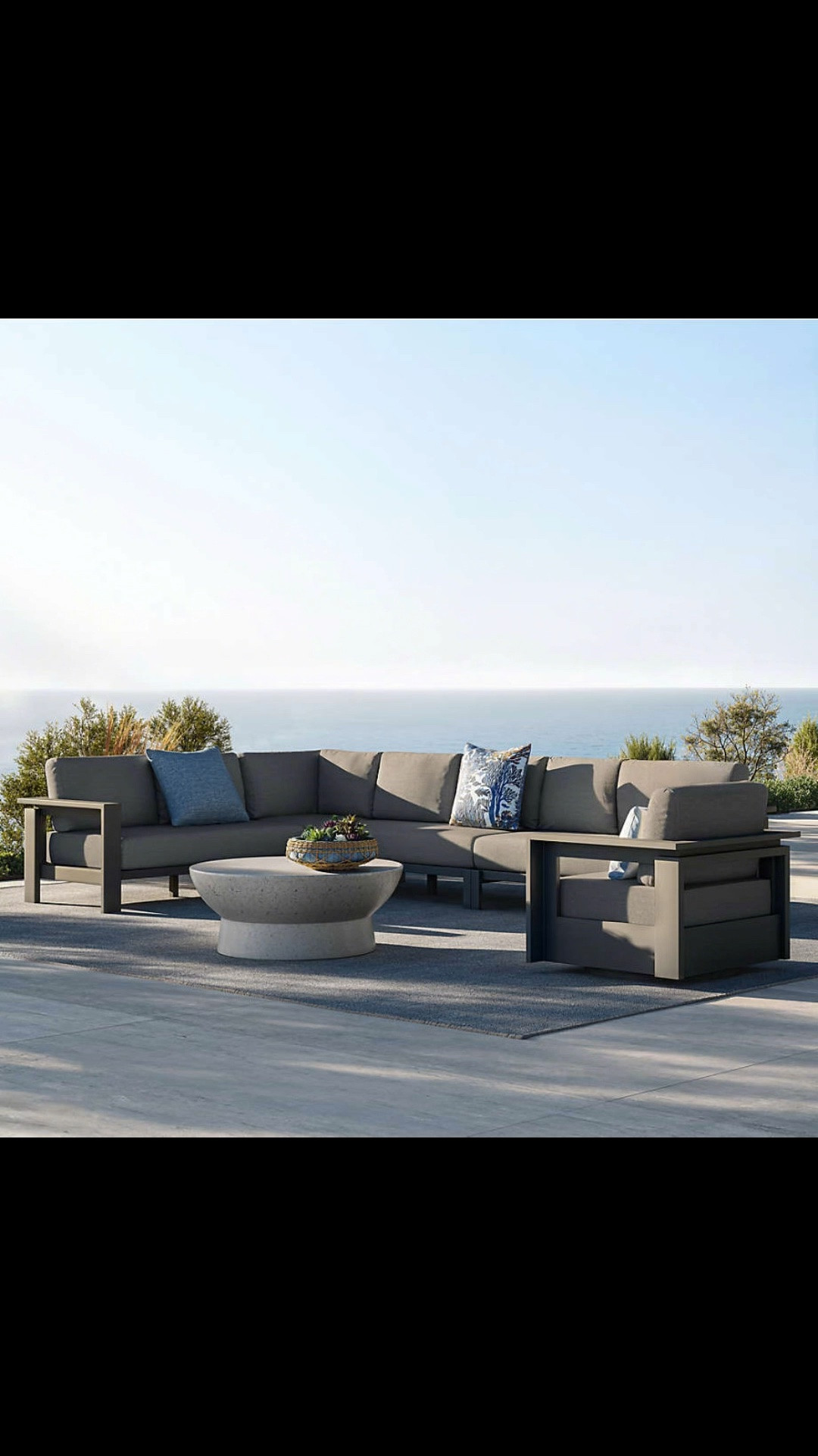 Walker 63" Metal Outdoor Loveseat with Canvas Charcoal Sunbrella ® Cushions

#LTKmomlife #LTKstorytime #LTKmorningroutine