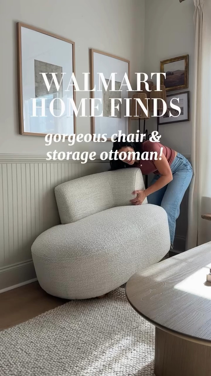 How CUTE is this Walmart lounger!! 😍 Type “HOME” to grab this- SO COMFY!! Perfect for a living room, bedroom, or sitting room!!🥰🥰🥰 Walmart home decor Walmart styling affordable furniture #walmarthome #walmartpartner #walmartdecor
